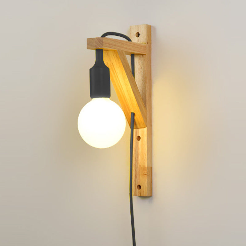 Modern Creative Wood Wall Lamp
