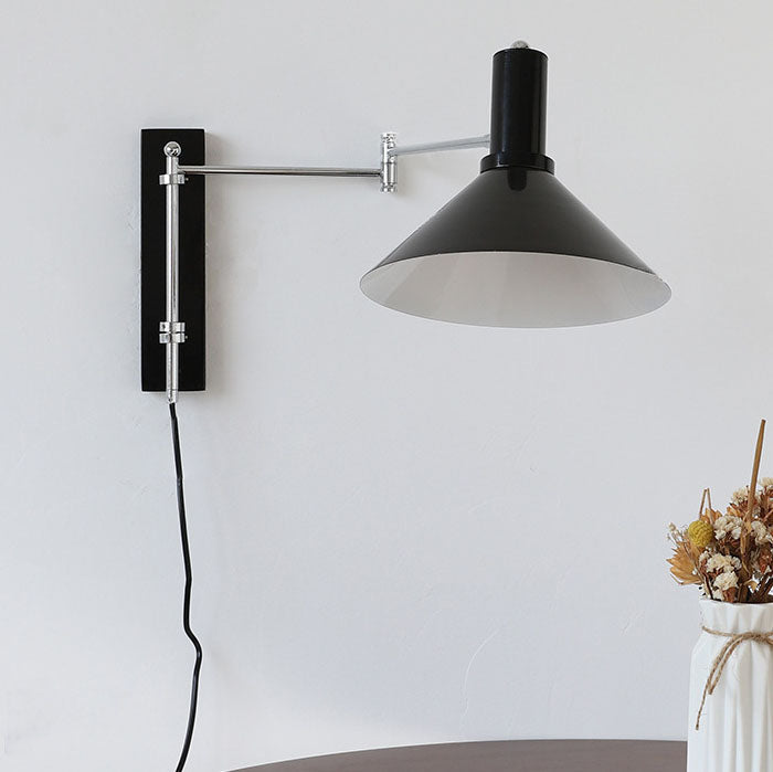 Cone Iron Swing Arm Wall Lamp