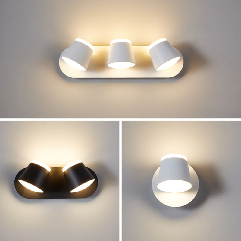 Rotatable Cylinder 1/2/3 2-Light Wall Lamp