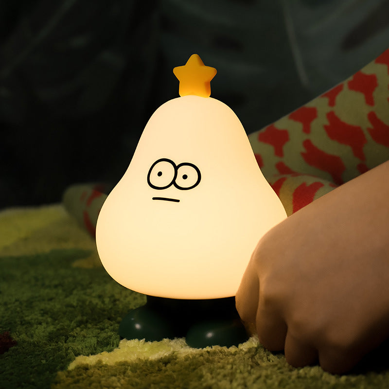 Cartoon Pear Silicone Timing Table Lamp