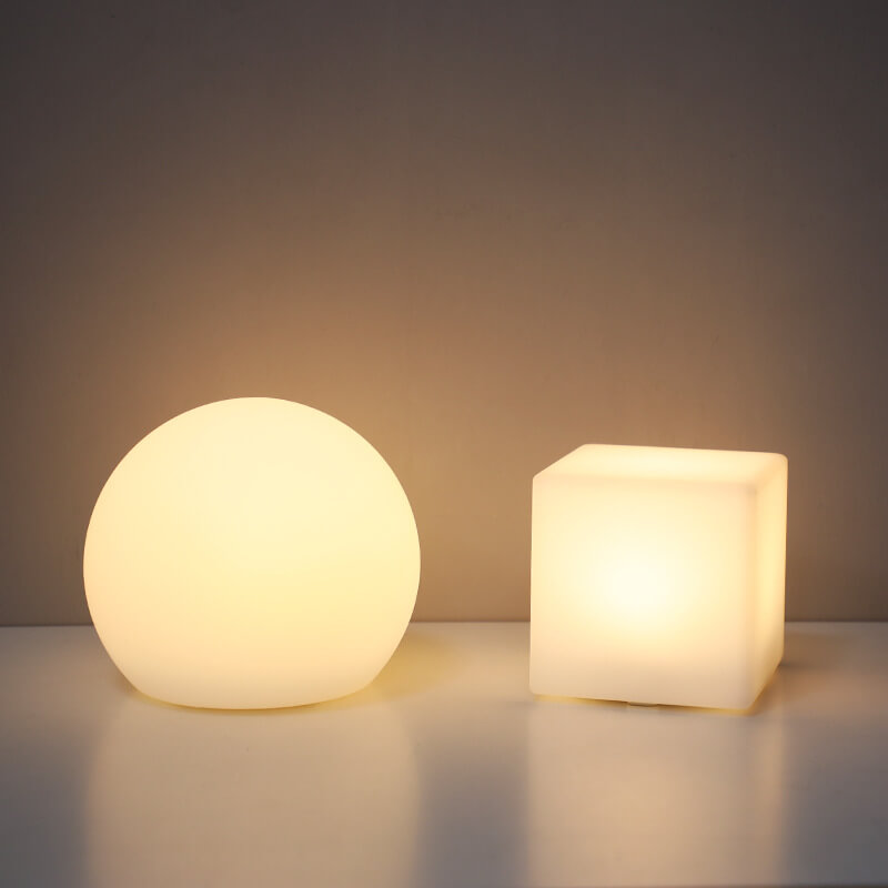 Geometry PE Battery Remote Table Lamp