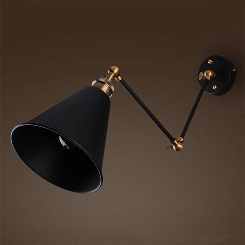 Wrought Iron Rocker Telescopic Wall Lamp