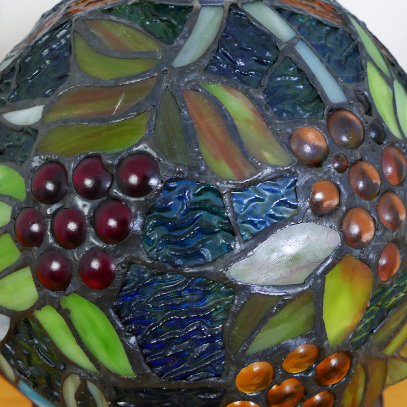 Style Heart Stained Glass Table Lamp
