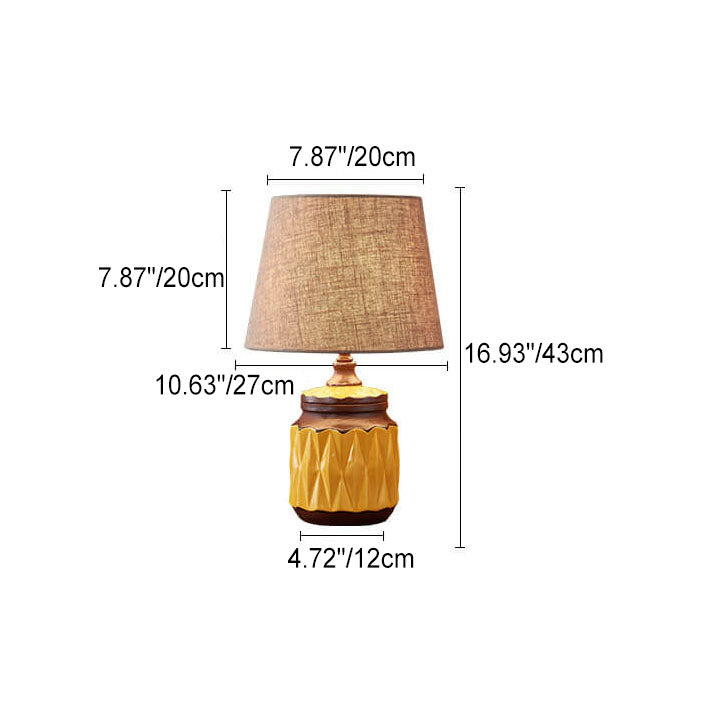 Ceramic Cylindrical Table Lamp