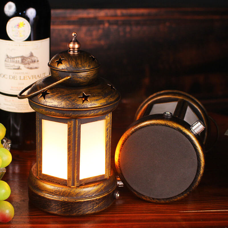 Iron Kerosene Lantern Decorative Table Lamp