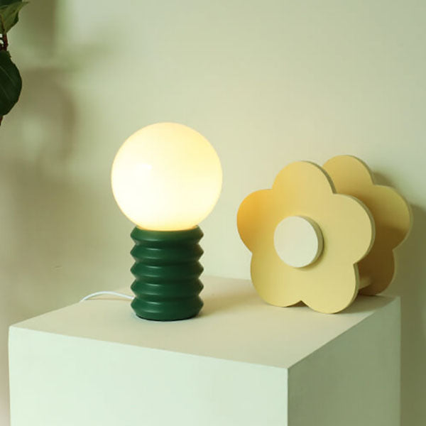 Orange Solid Glass Table Lamp
