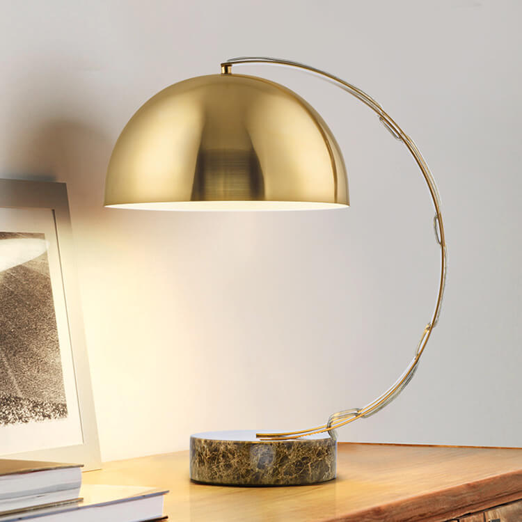 Bending Gold Hardware Marble Table Lamp