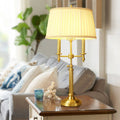 Full Copper Pleated Fabric Table Lamp