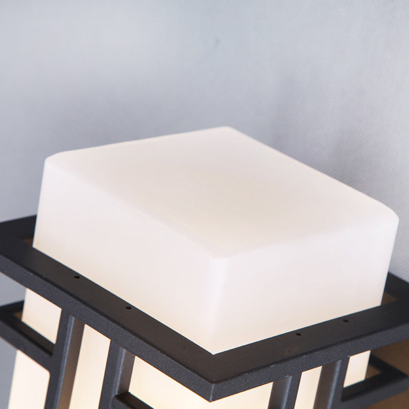 Rectangular Alloy Glass Patio Outdoor Light