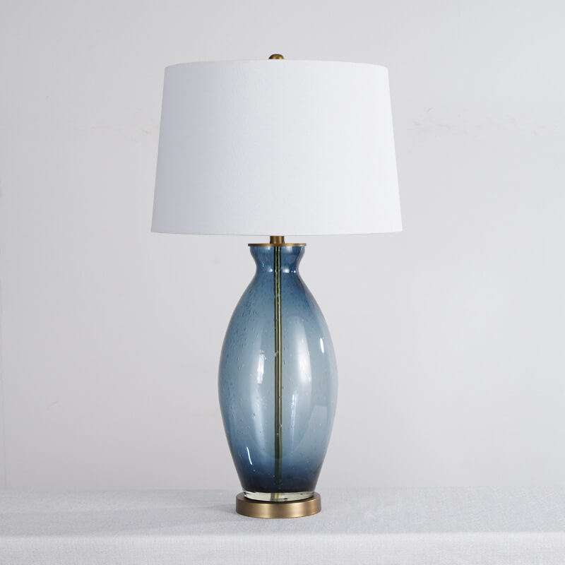 Round Vase Hardware Glass Table Lamp