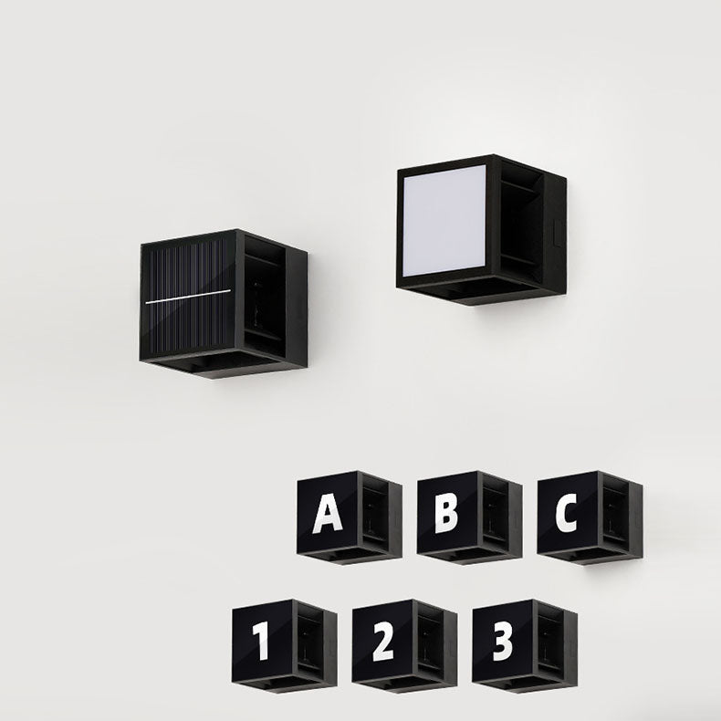 Square Striped Aluminum Garden Outdoor Light