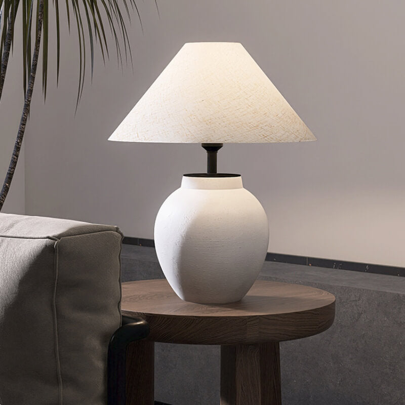Metal Ceramic Pot Table Lamp