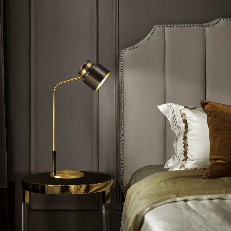 Copper Cylinder Table Lamp
