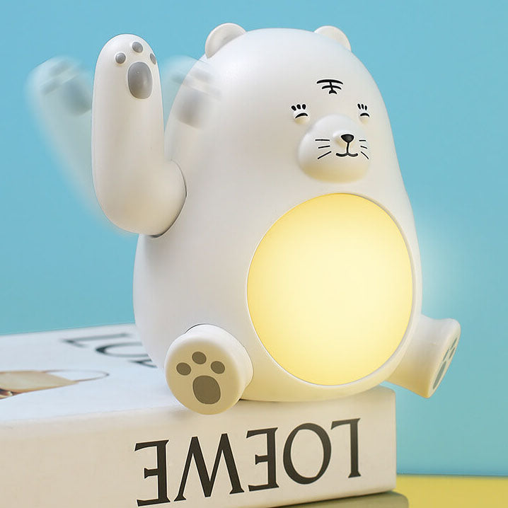 Cartoon Handle Tiger Night Table Lamp