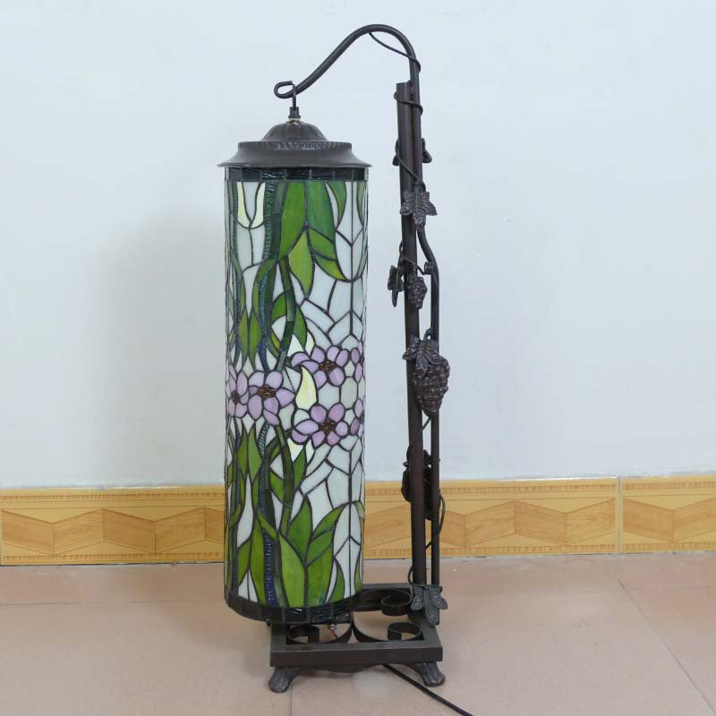 Column Iron Glass Living 2-Light Floor Lamp