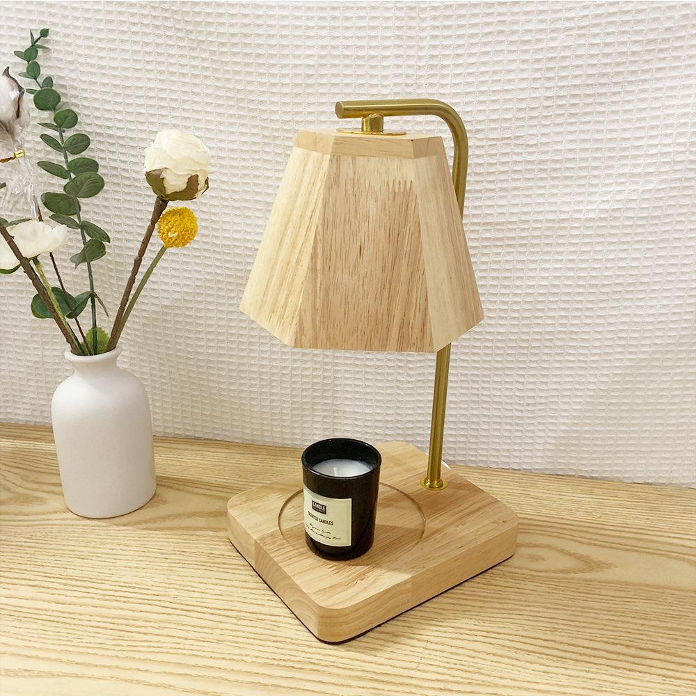 Farmhouse Iron Wood Prism Table Lamp