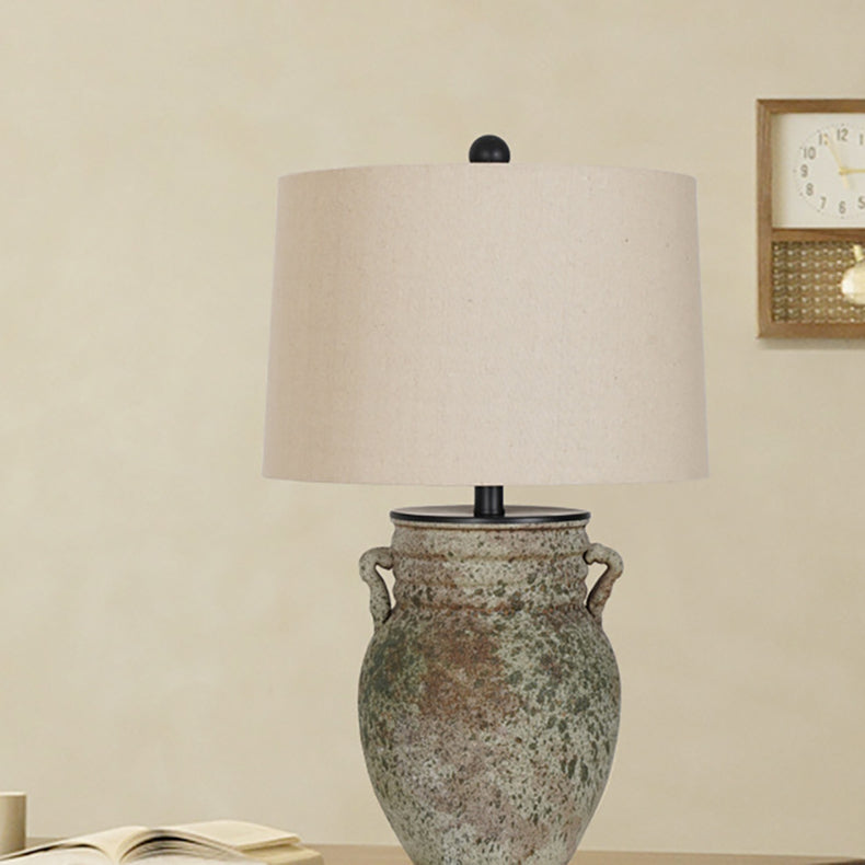 Round Vase Jar Ceramic Table Lamp