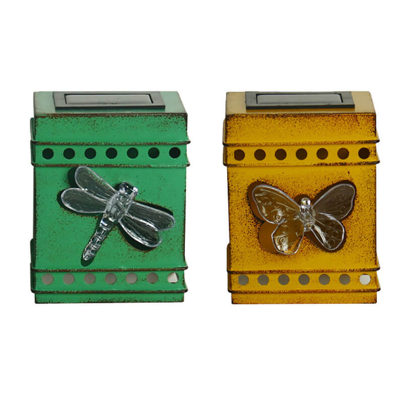 Square Box Aged Iron Outdoor Light
