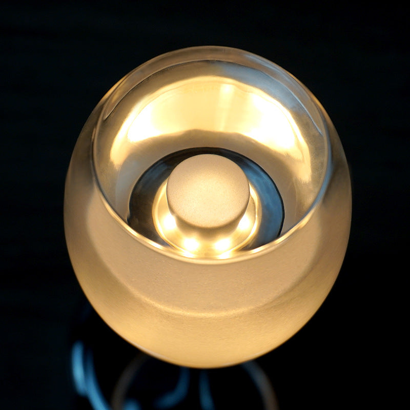 Wine Glass Chrome Night Table Lamp