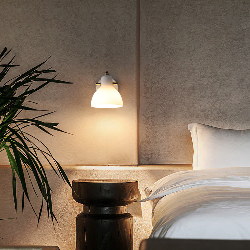 Iron Glass Dome Hemispheroid Wall Lamp