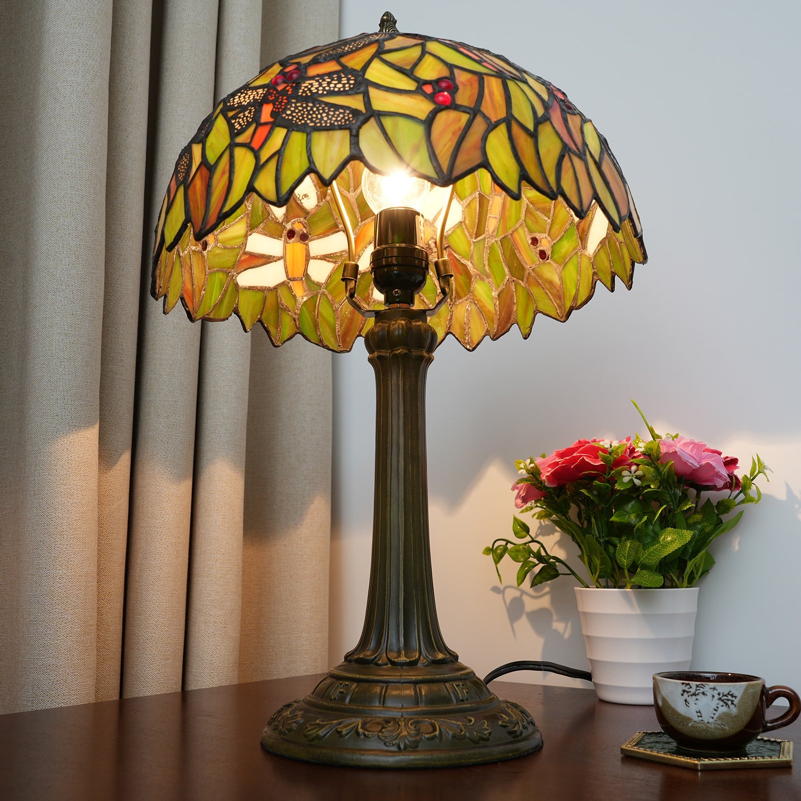 Cylinder Half Round Disc Table Lamp