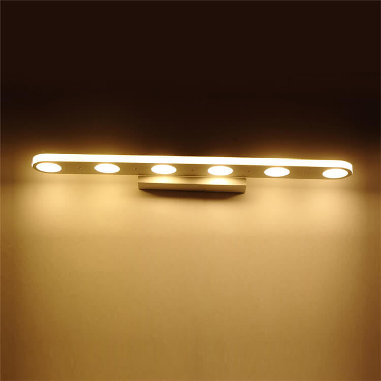 White Long Oval Acrylic 4-Light Wall Lamp