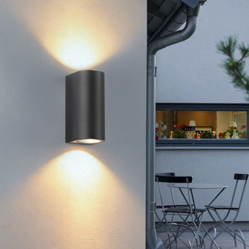 Aluminum Glass Cylinder 2-Light Outdoor Light
