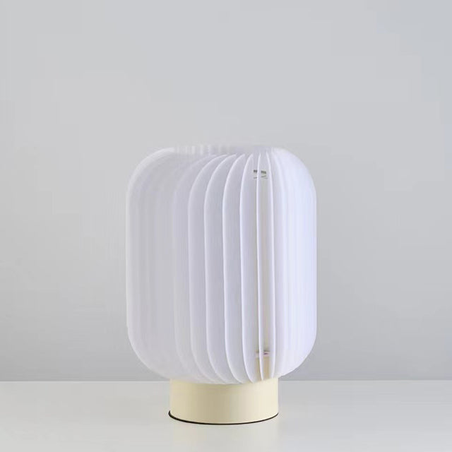 Round Pleated Iron Acrylic Table Lamp