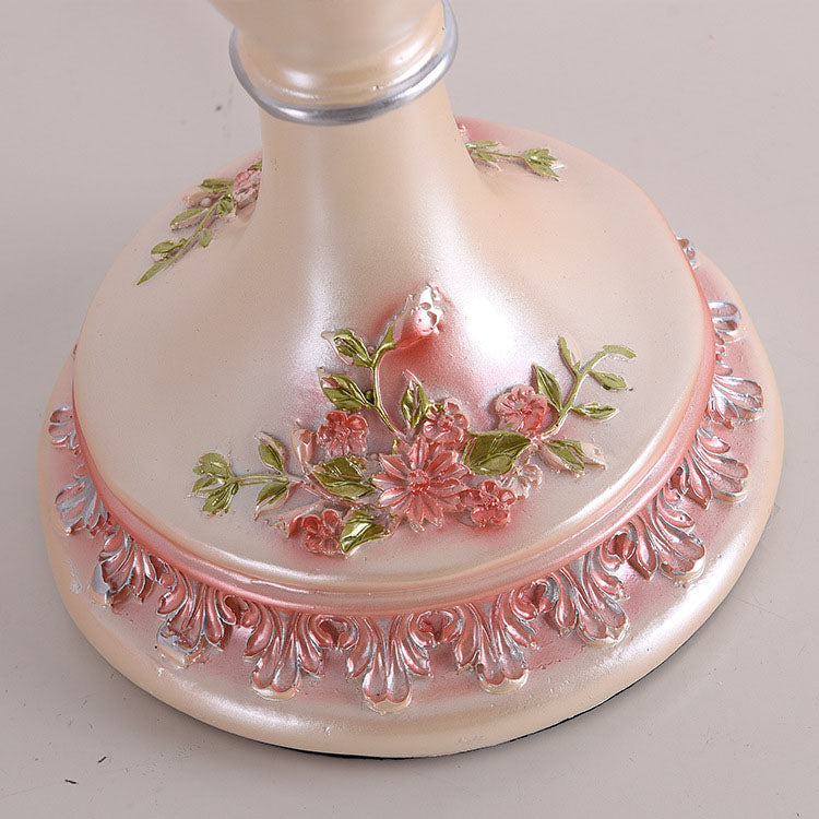 Rose Vase Resin Fabric Table Lamp