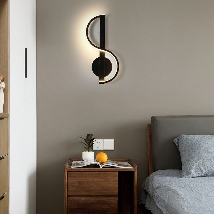 Music Note Silicone Line Wall Lamp