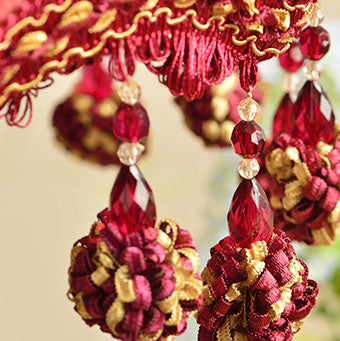 Ornate Fabric Rose Flower Table Lamp