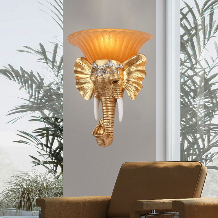 Elephant Resin Wall Lamp