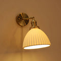 Brass Round Vanity Bedroom Wall Lamp