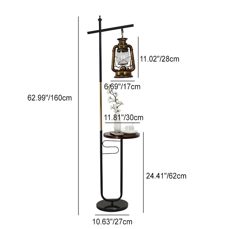 European Vintage Simple Lantern Floor Lamp