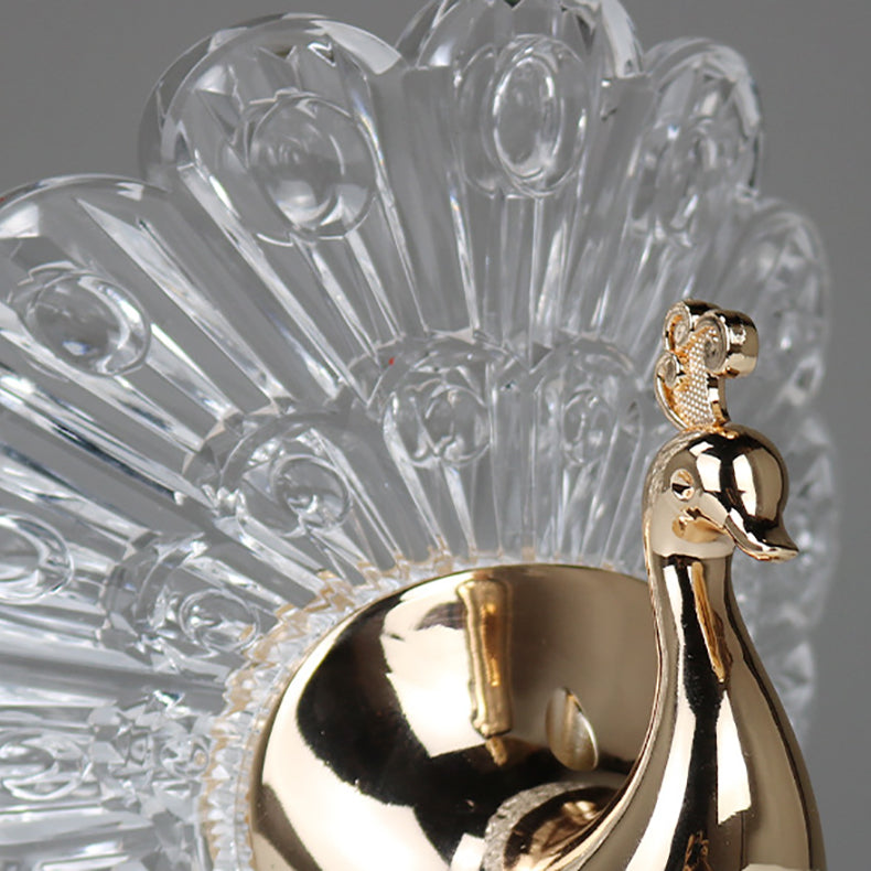 Hardware Acrylic Peacock Design Table Lamp
