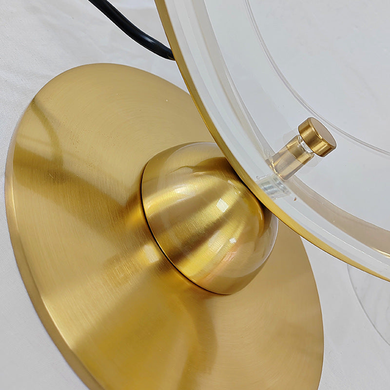 Curved Moon Iron Acrylic Table Lamp