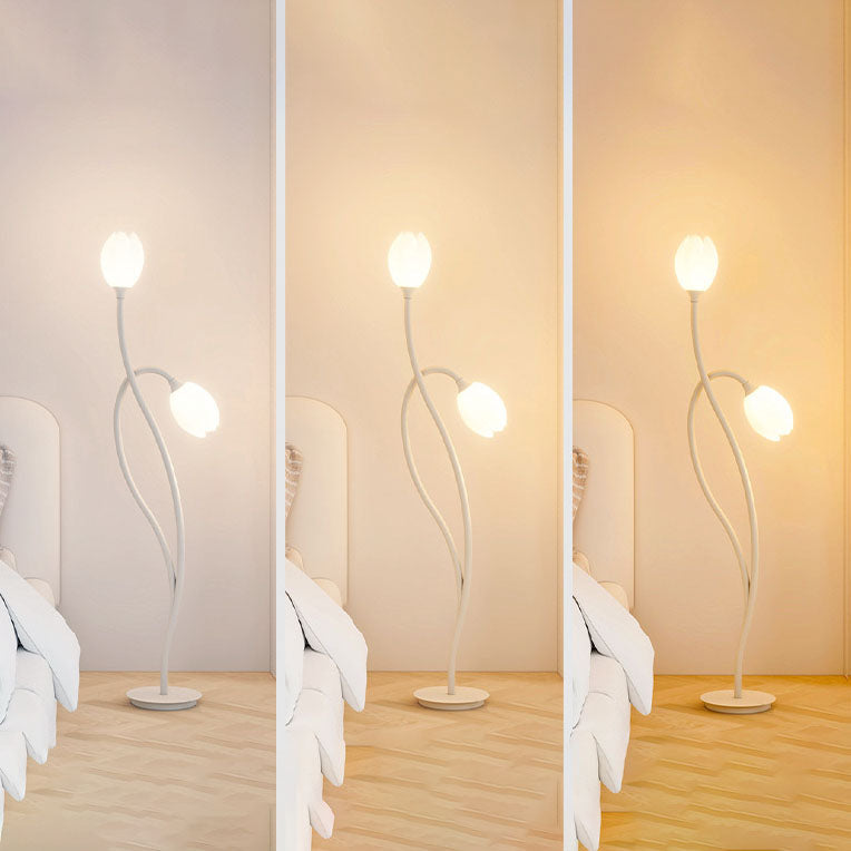 Tulip Iron Rolled Plastic Floor Lamp