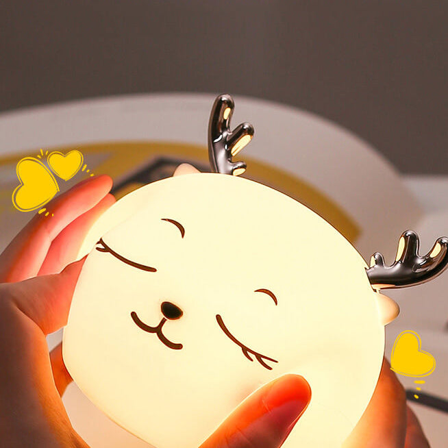 Cartoon Silicone Cute Deer Table Lamp