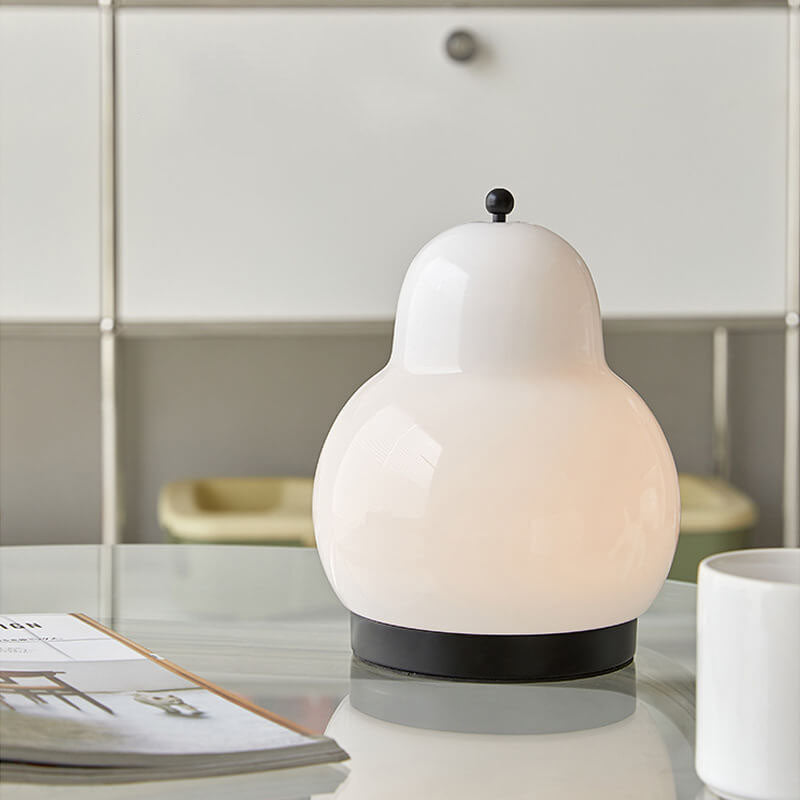 Cream Pear Shape Rechargeable Table Lamp