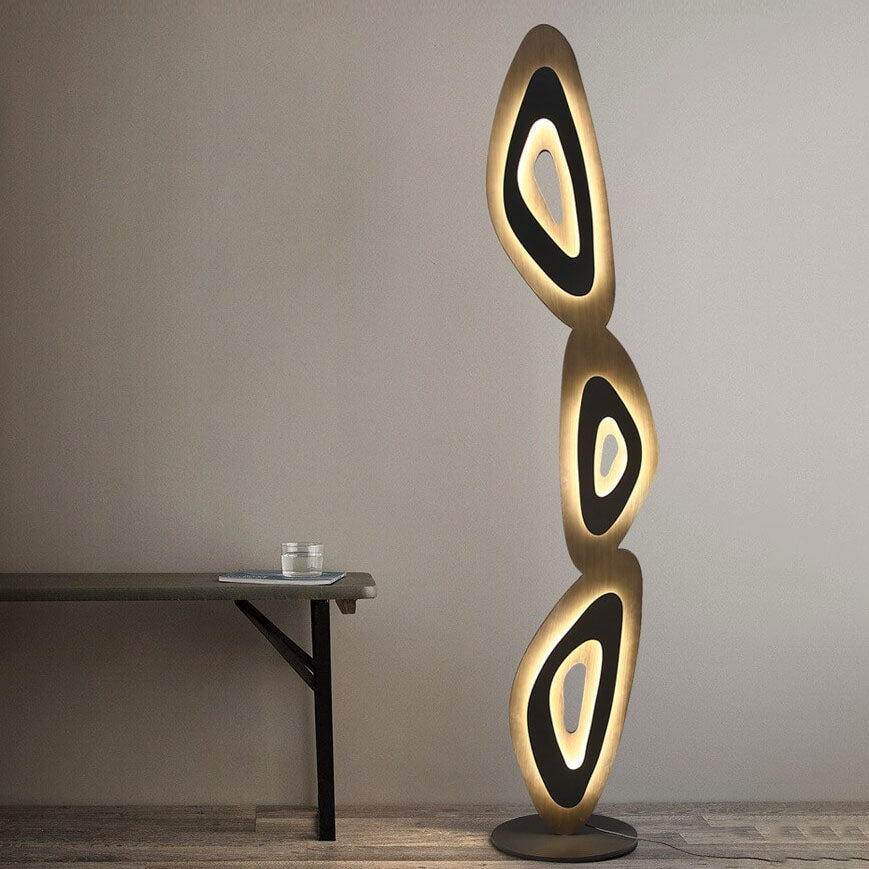 Acrylic Leaves Shadow Hardware Floor Lamp
