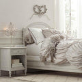 Distressed White Hardware Candelabra 4-Light Table Lamp