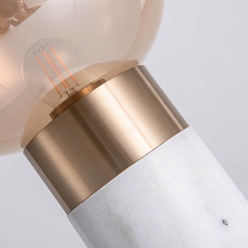 Marble Hardware Glass Table Lamp