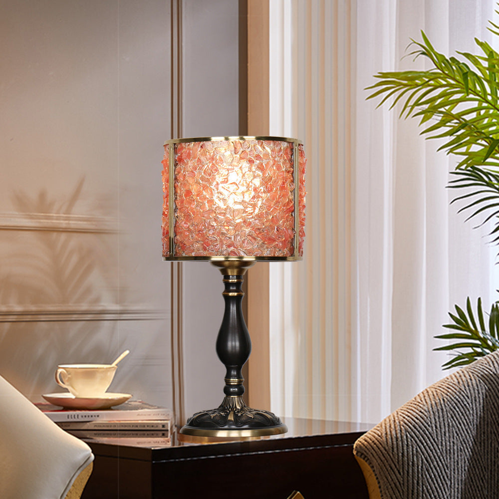Crystal Stone Full Copper Table Lamp