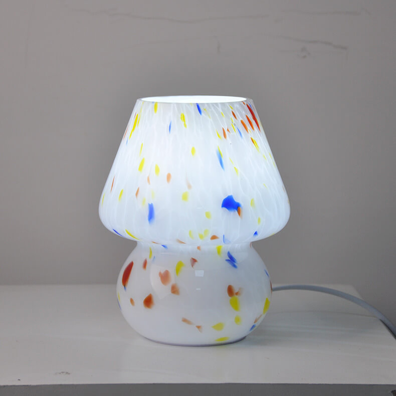 Watercolor Mushroom Glass Table Lamp
