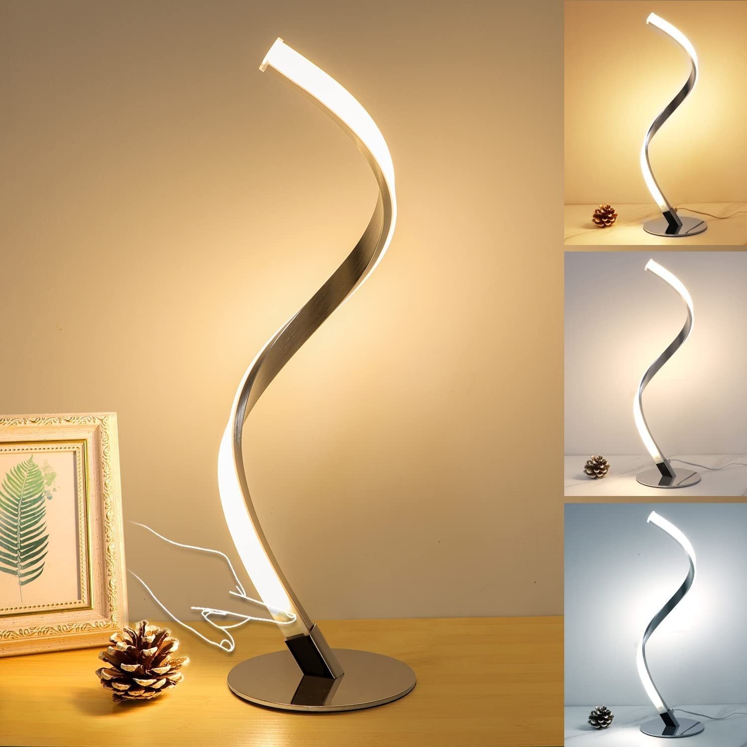 Aluminum Spiral Strip Home Table Lamp