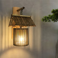 Bamboo Weaving Cylinder Wall Lamp
