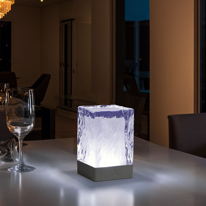 Resin Square Bedroom Table Lamp