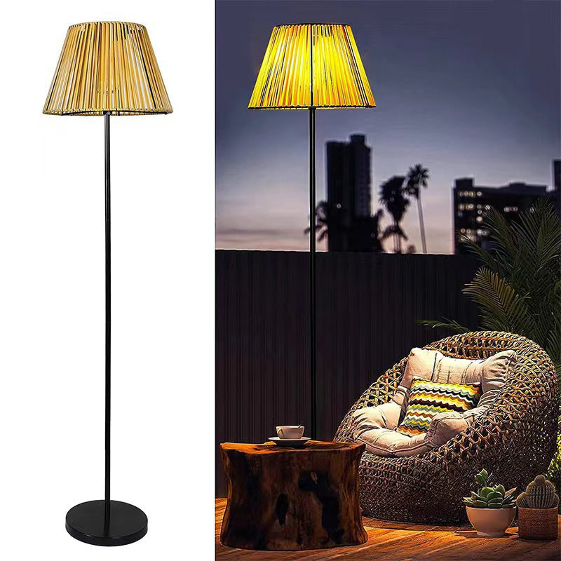 Farmhouse Trapezoidal Handmade Woven Outdoor Light