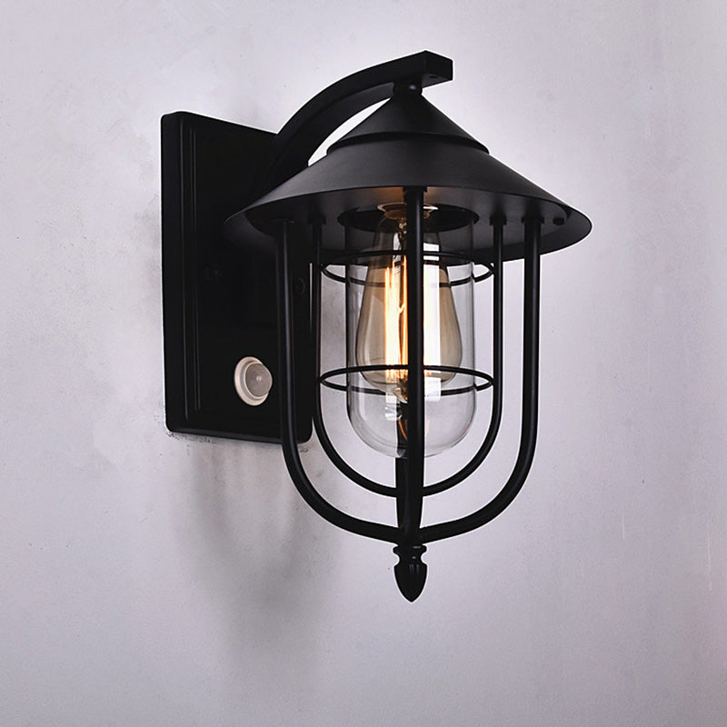 Human Sensing Iron Glass Outdoor Light