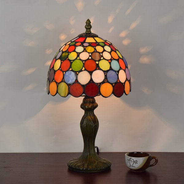 Style Stained Dot Glass Table Lamp